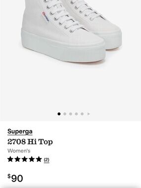 Superga 2708 Hi Top Iridescent Women's Platform Sneaker - White